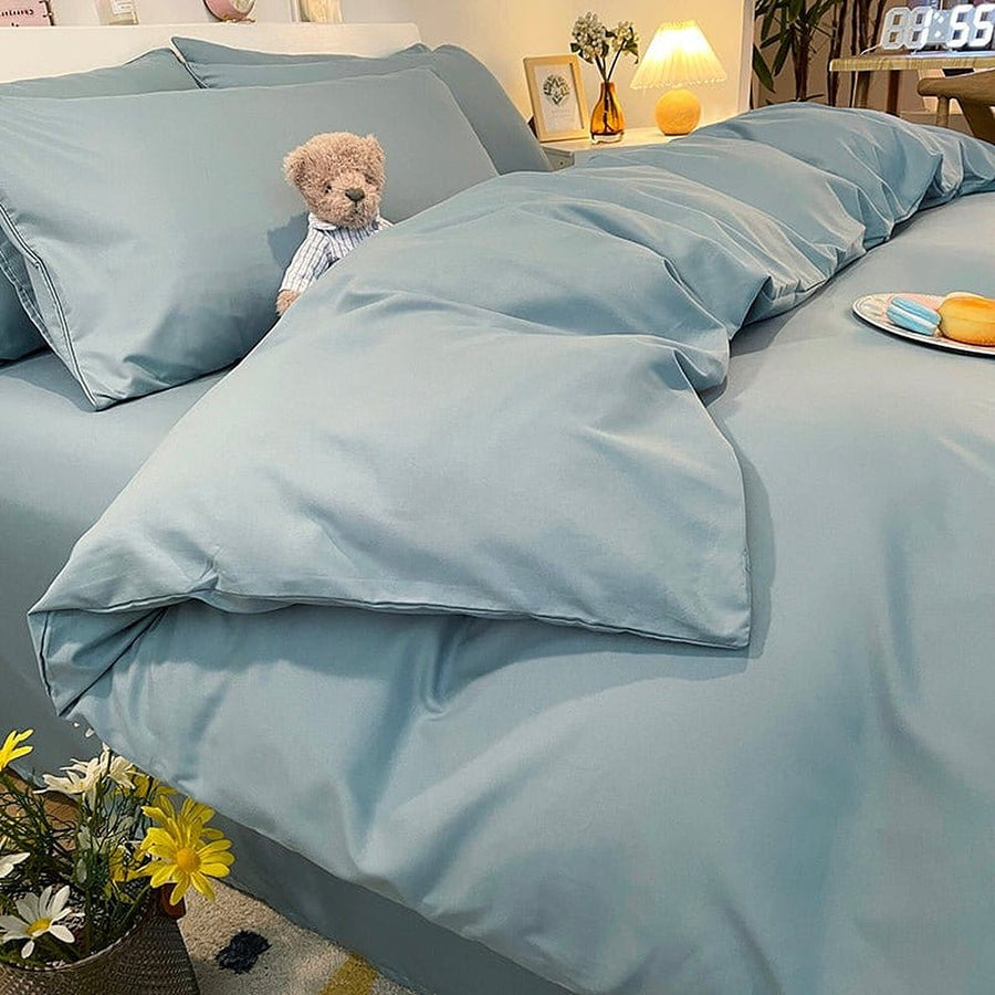 Duvet Cover – Cotton Plain – Sky Mist