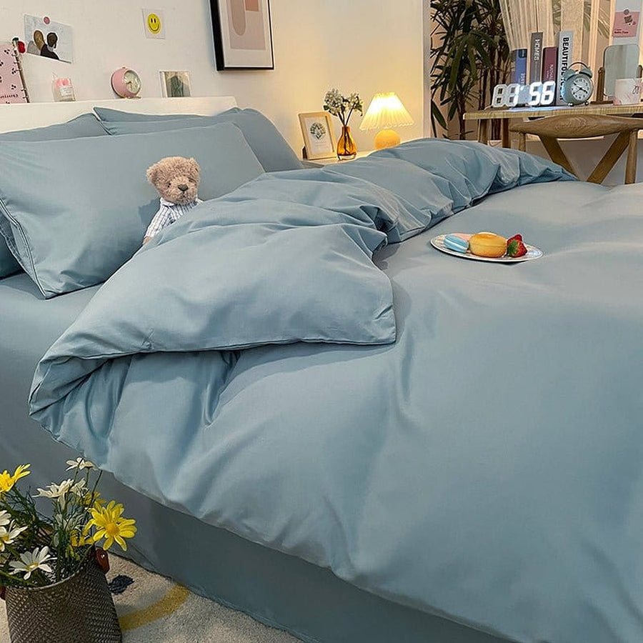 Duvet Cover – Cotton Plain – Sky Mist
