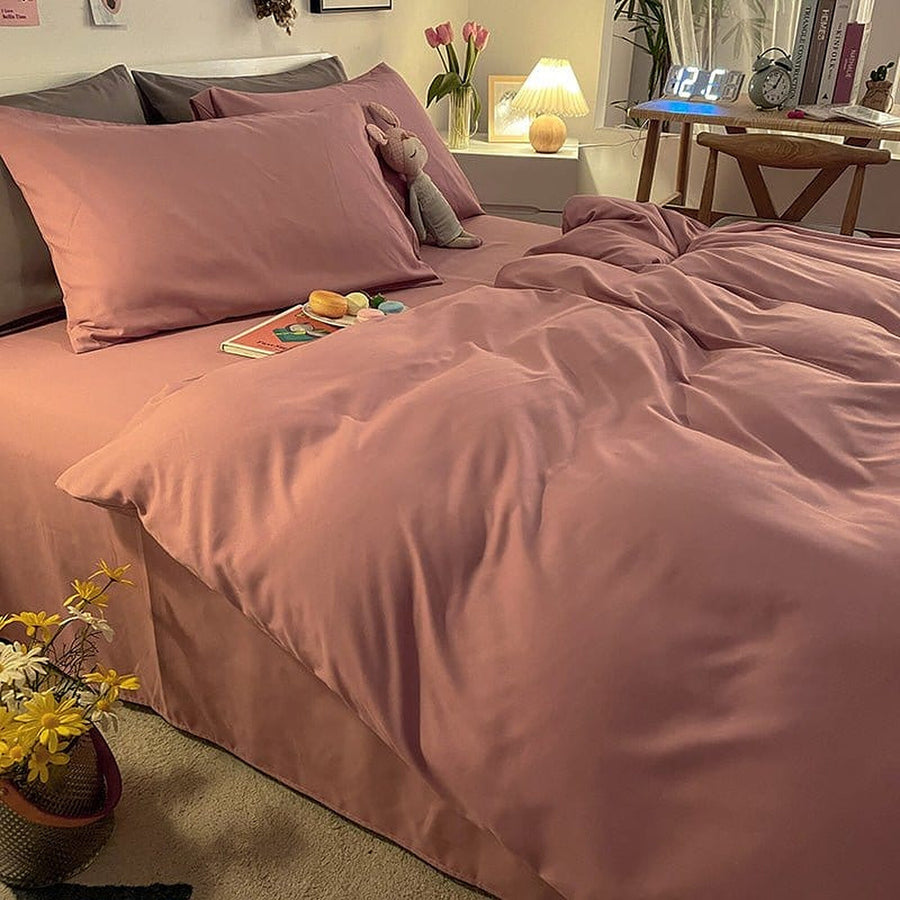 Duvet Cover – Cotton Plain – Soft Blush