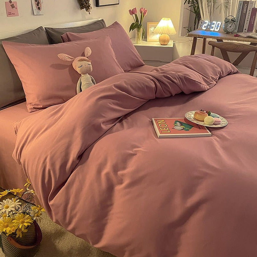 Duvet Cover – Cotton Plain – Soft Blush