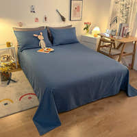 Fitted Sheet – Cotton Plain – Stormy Blue