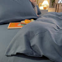 Duvet Cover – Cotton Plain – Stormy Blue