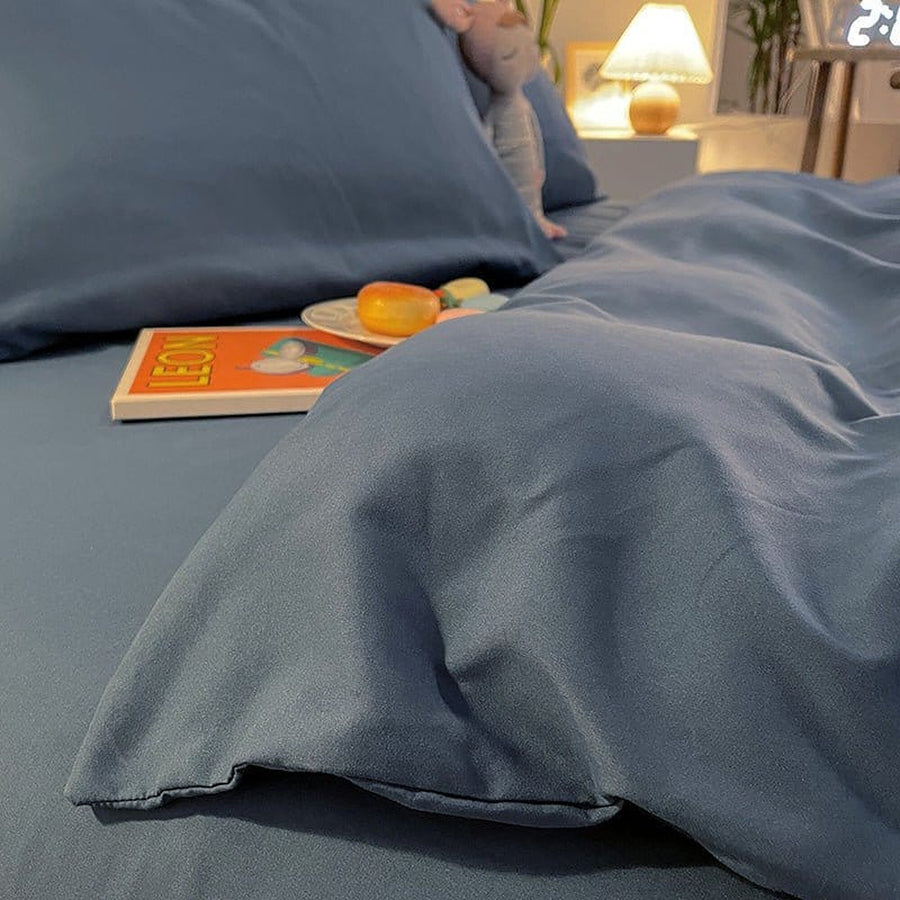 Duvet Cover – Cotton Plain – Stormy Blue