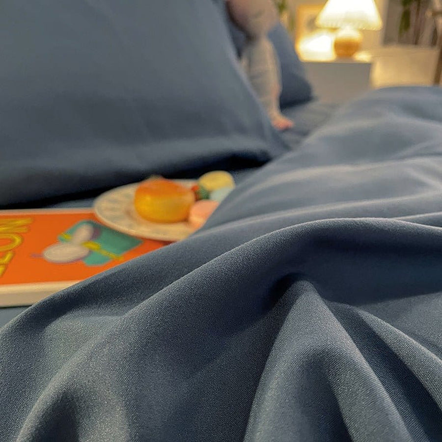 Duvet Cover – Cotton Plain – Stormy Blue