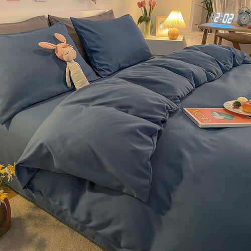 Duvet Cover – Cotton Plain – Stormy Blue
