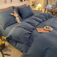 Duvet Cover – Cotton Plain – Stormy Blue