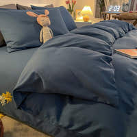 Duvet Cover – Cotton Plain – Stormy Blue