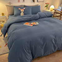 Duvet Cover – Cotton Plain – Stormy Blue