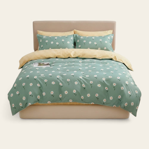 Bedding Set – Daisy Print – Sage Mist