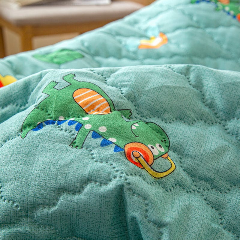 Fitted Sheet – Dinosaur Print – Mint