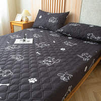 Fitted Sheet – Doggy Print – Ink Black