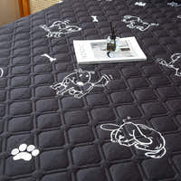 Fitted Sheet – Doggy Print – Ink Black