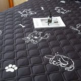 Fitted Sheet – Doggy Print – Ink Black