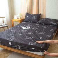 Fitted Sheet – Doggy Print – Ink Black