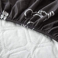 Fitted Sheet – Doggy Print – Ink Black