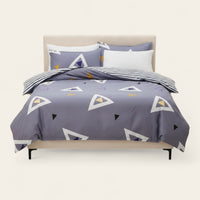 Bedding Set – Geometric Triangle – Lavender Mist