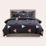 Bedding Set – Geometric Triangle – Midnight Navy