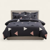 Bedding Set – Geometric Triangle – Midnight Navy