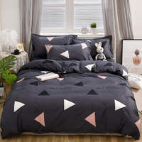 Bedding Set – Geometric Triangle – Midnight Navy