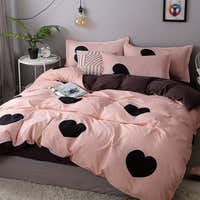 Bedding Set – Heart Print – Soft Blush