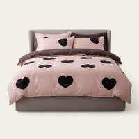 Bedding Set – Heart Print – Soft Blush