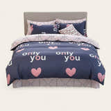Bedding Set – Only You Print – Midnight Navy