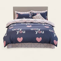 Bedding Set – Only You Print – Midnight Navy