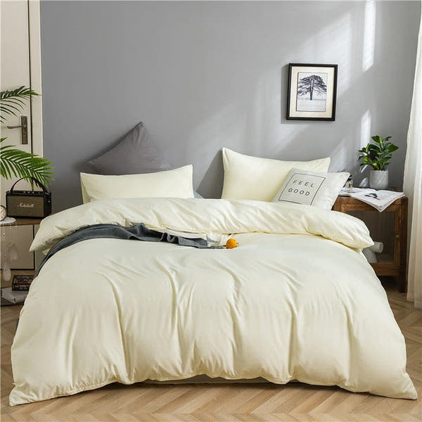 Bedding Set – Cotton Plain – Ivory Cream