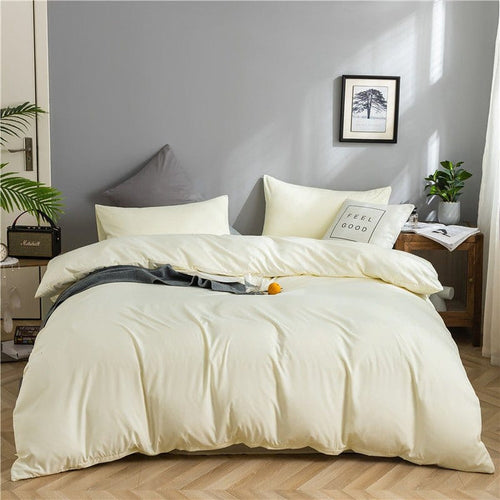 Bedding Set – Cotton Plain – Ivory Cream