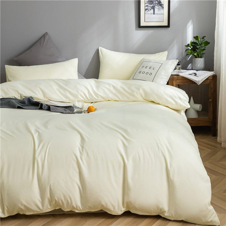 Bedding Set – Cotton Plain – Ivory Cream