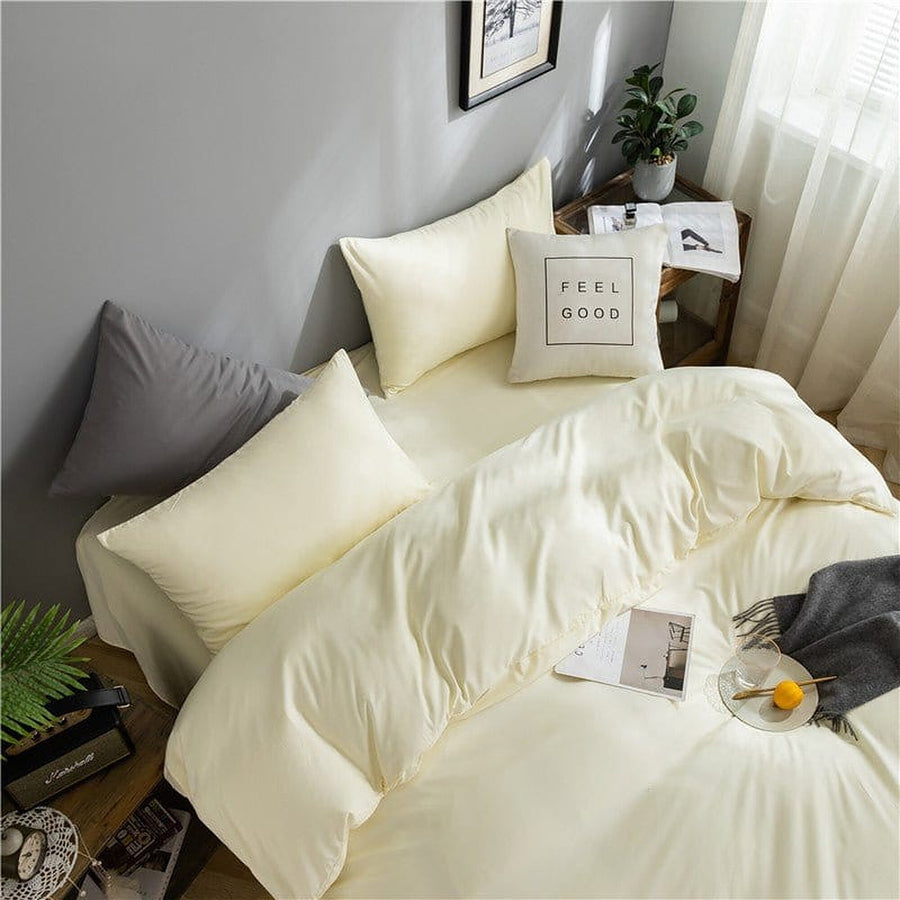 Bedding Set – Cotton Plain – Ivory Cream