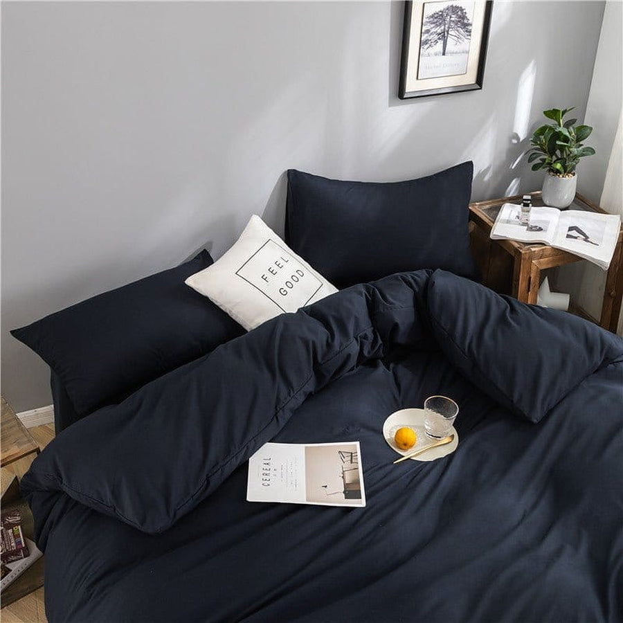 Bedding Set – Cotton Plain – Midnight Navy
