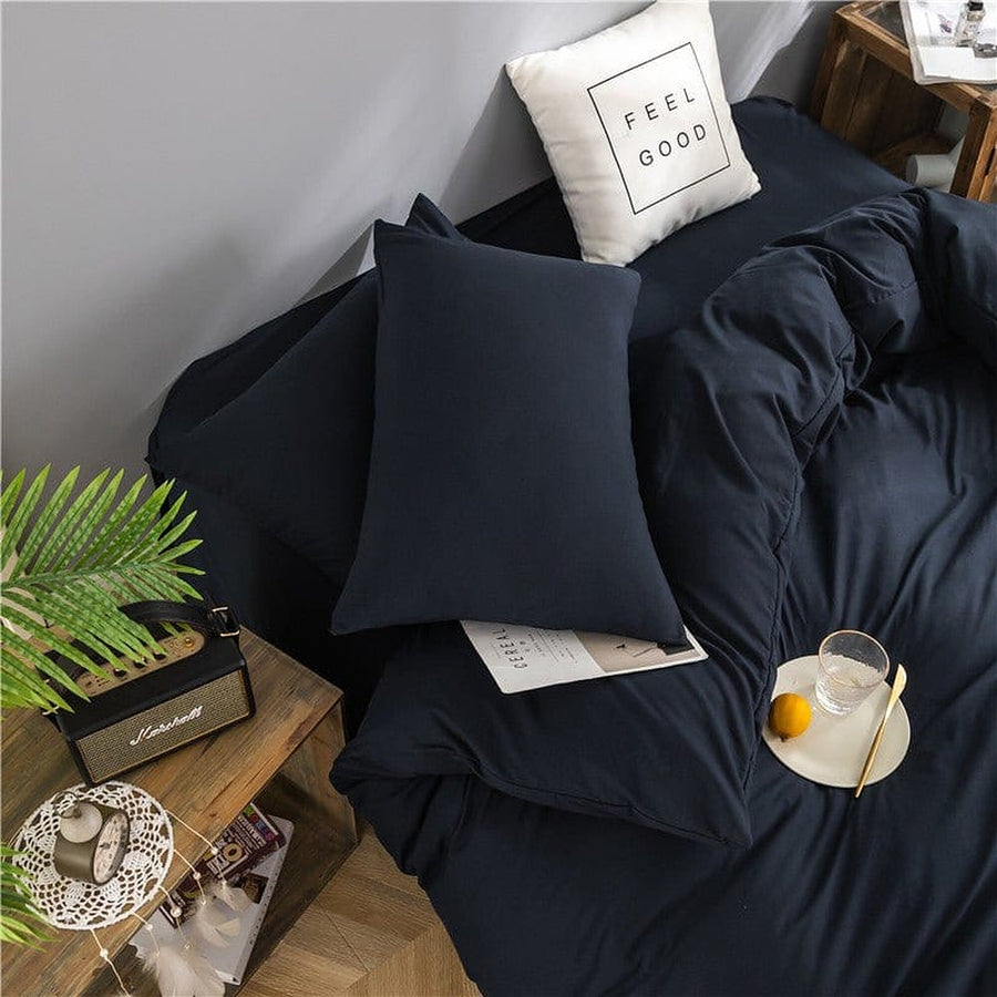 Bedding Set – Cotton Plain – Midnight Navy