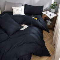 Bedding Set – Cotton Plain – Midnight Navy