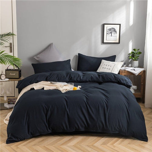 Bedding Set – Cotton Plain – Midnight Navy