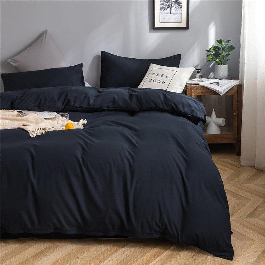 Bedding Set – Cotton Plain – Midnight Navy