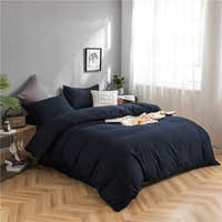 Bedding Set – Cotton Plain – Midnight Navy