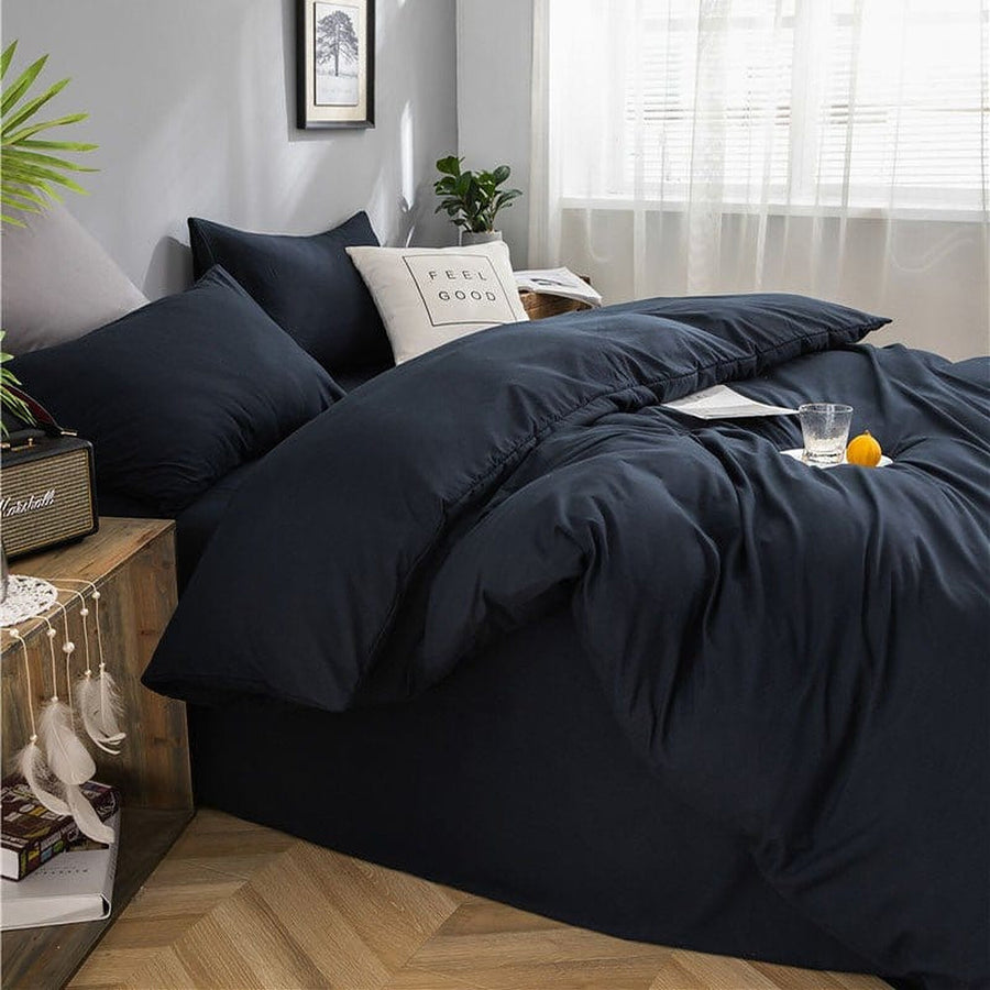 Bedding Set – Cotton Plain – Midnight Navy