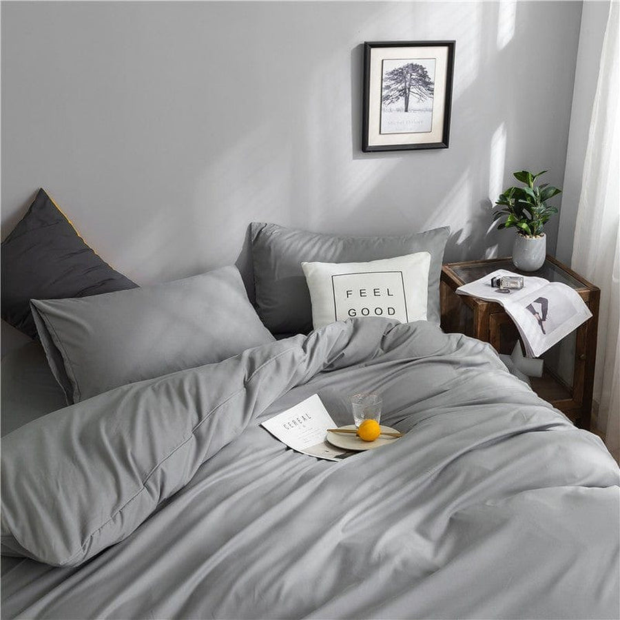 Bedding Set – Cotton Plain – Pearl Grey