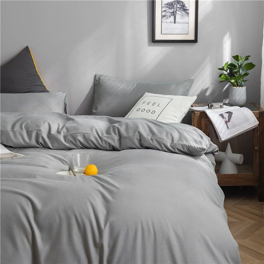 Bedding Set – Cotton Plain – Pearl Grey