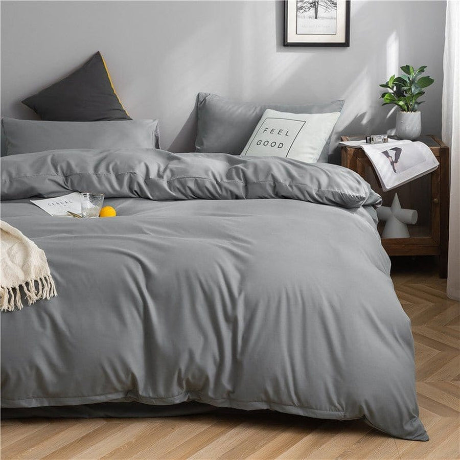 Bedding Set – Cotton Plain – Pearl Grey