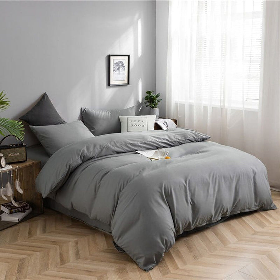 Bedding Set – Cotton Plain – Pearl Grey