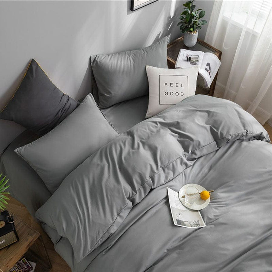 Bedding Set – Cotton Plain – Pearl Grey
