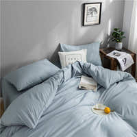 Bedding Set – Cotton Plain – Sky Mist