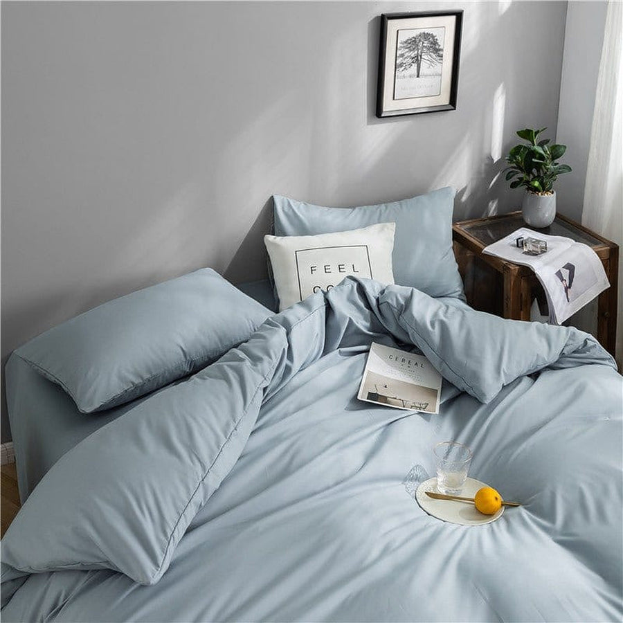 Bedding Set – Cotton Plain – Sky Mist