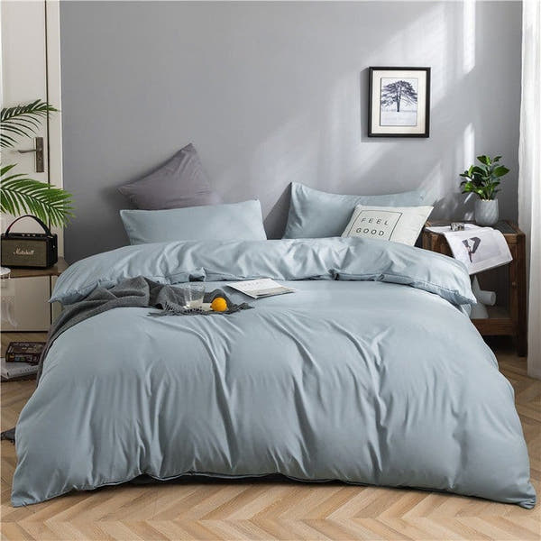 Bedding Set – Cotton Plain – Sky Mist