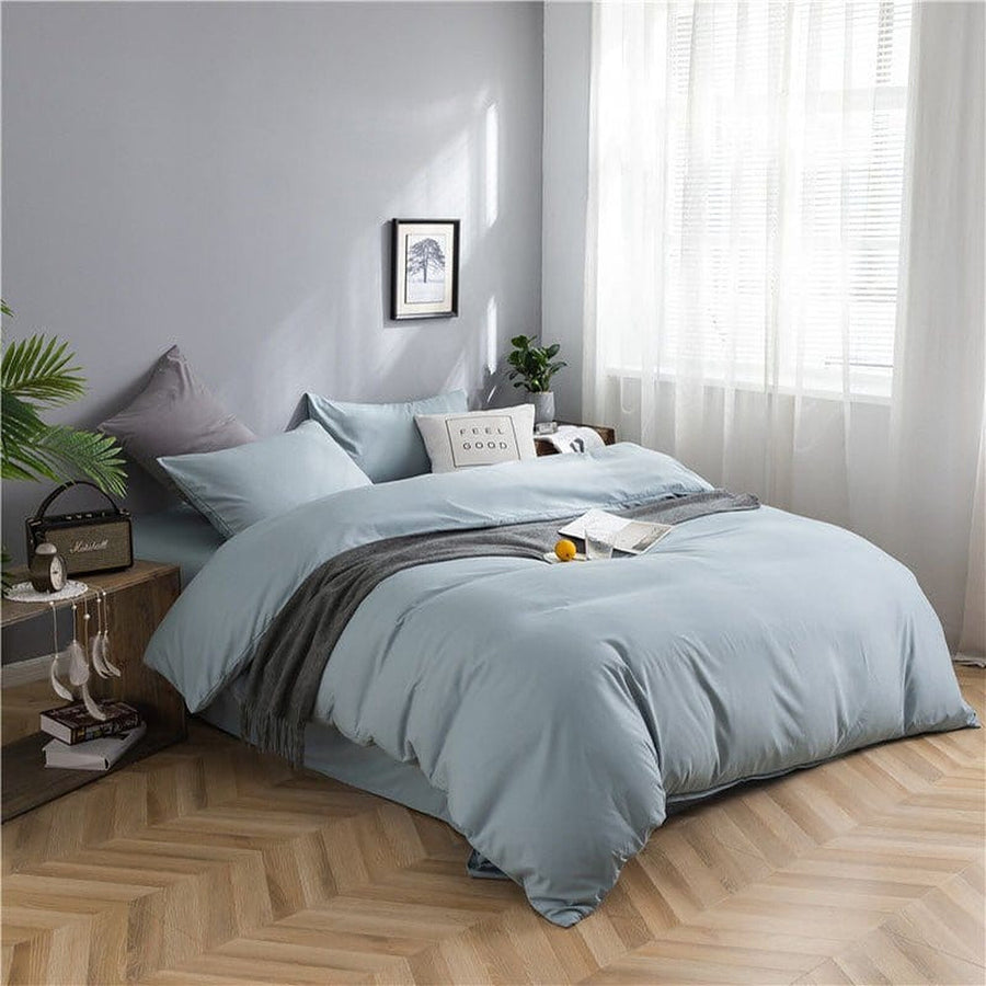 Bedding Set – Cotton Plain – Sky Mist