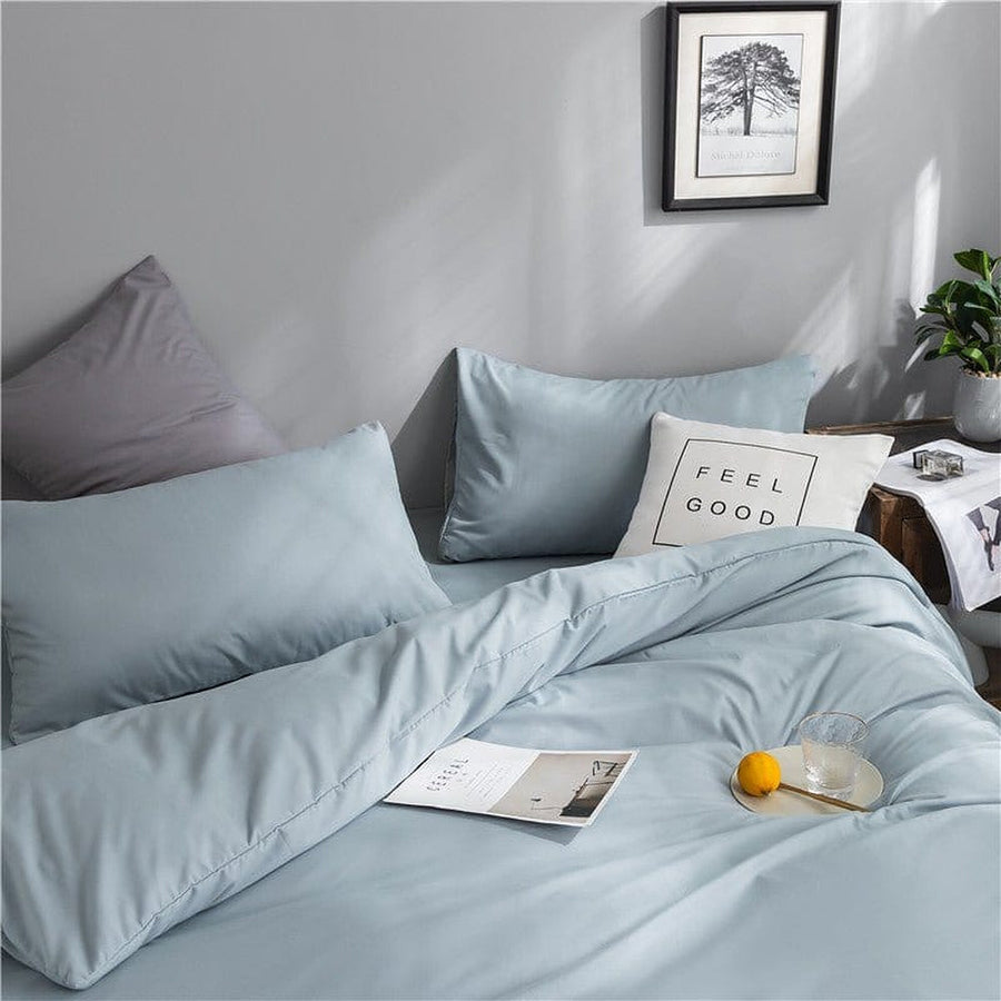 Bedding Set – Cotton Plain – Sky Mist