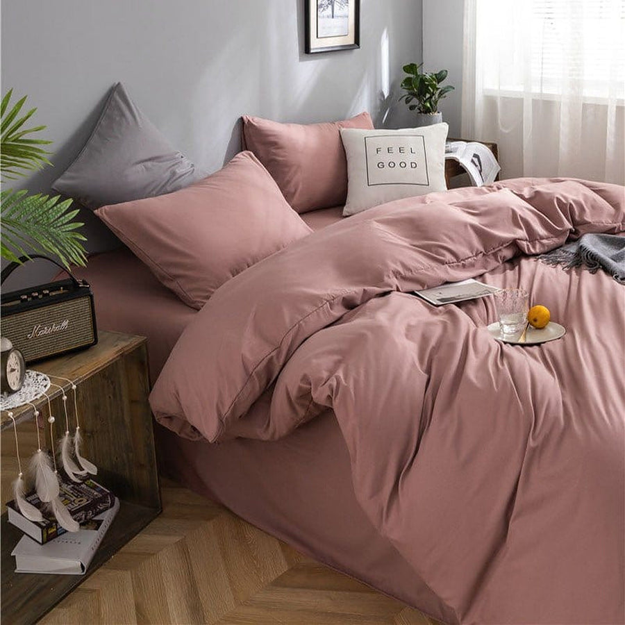 Bedding Set – Cotton Plain – Soft Blush