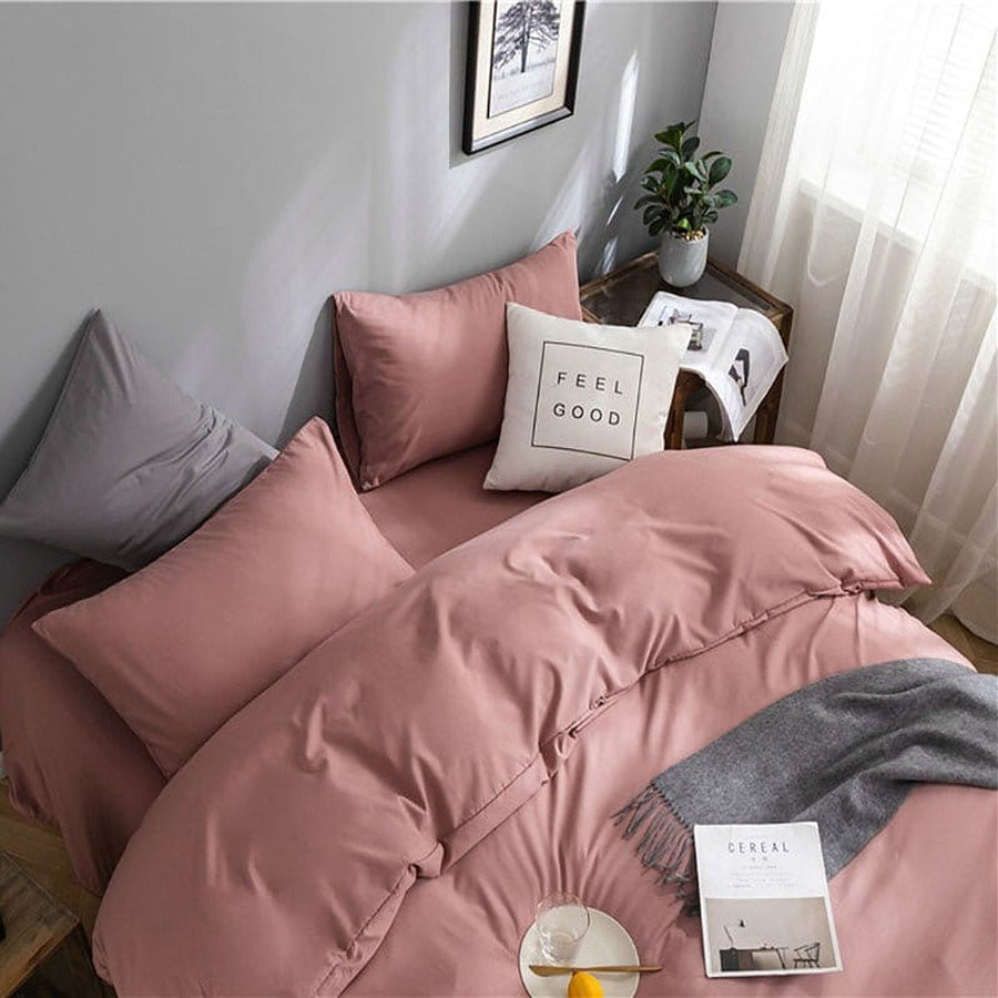 Bedding Set – Cotton Plain – Soft Blush